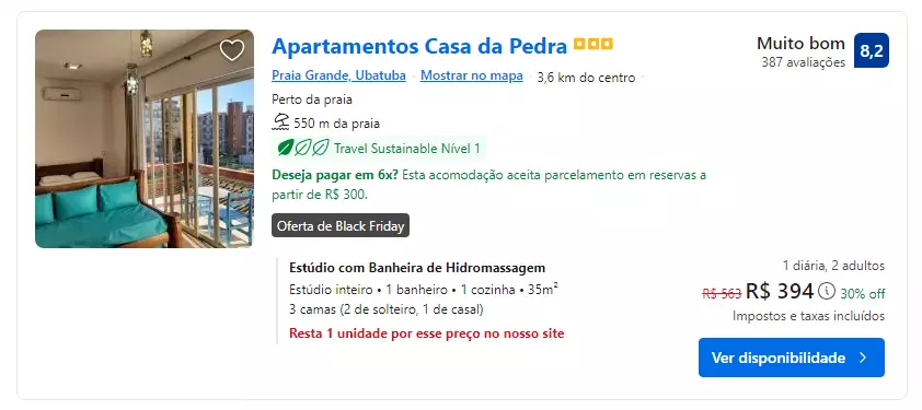 Apartamentos Casa da Pedra Ubatuba
