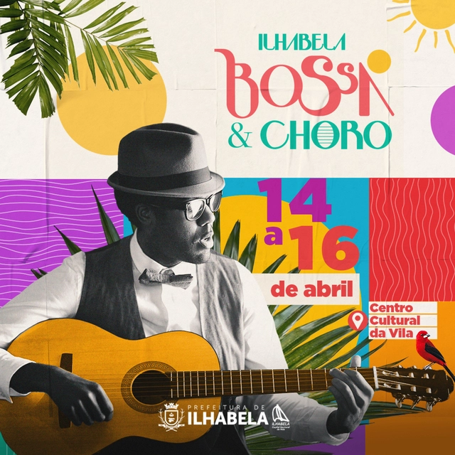 Cartaz do Festival Ilhabela Bossa e Choro 2023
