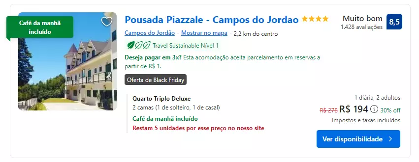 Pousada Piazalle - Campos do Jordão