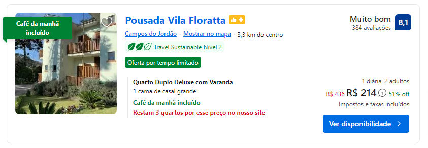 Pousada Vila Floratta Campos do Jordão