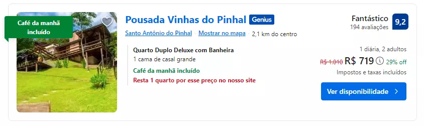 Pousada Vinhas do Pinhal Santo Antonio do Pinhal