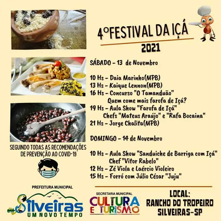 Programação do Festival da Içá de Silveiras 2021