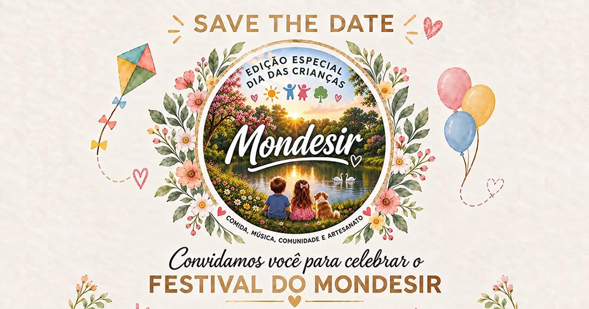 Imagem de capa: Festival do Mondesir: Edição Especial de Dia das Crianças acontece em 18 de outubro, em Lorena