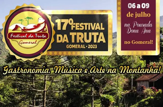 Imagem de capa: 17º Festival da Truta do Gomeral em Guaratinguetá