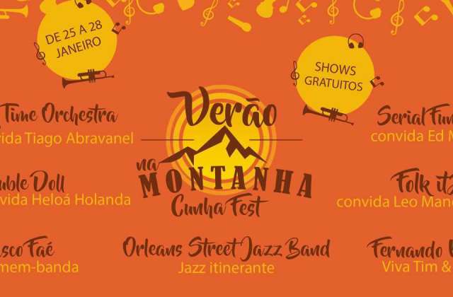Festival Verão na Montanha Cunha Fest 2018 acontece em janeiro com atrações especiais