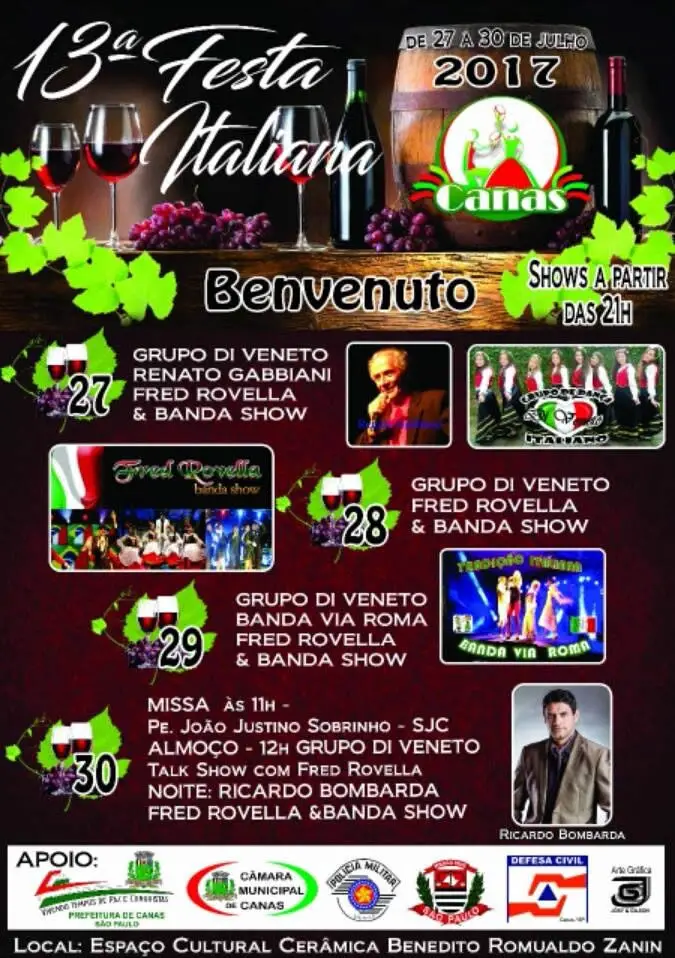 13ª Festa Italiana de Canas 2017